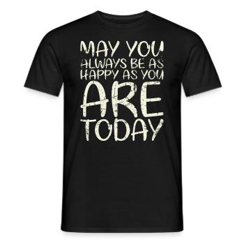 Puissent-ils toujours être aussi heureux que pour le - T-shirt homme - noir - Devant - AI Model Male 178 light (178cm)
