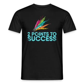 2 Punkte Zum Erfolg Für Badmintonspieler Bzw - Männer T-Shirt - Schwarz - Vorne - AI Model Male 178 light (178cm)
