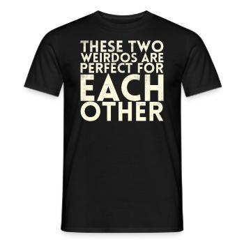 These two weirdos are perfect for the bride - Men's T-Shirt - black - Front - AI Model Male 178 light (178cm)