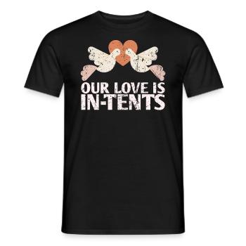 Our Love Is In-tents Hochzeitsdesign Für Die Braut - Männer T-Shirt - Schwarz - Vorne - AI Model Male 178 light (178cm)