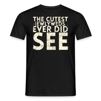 Le couple de mariés le plus doux que j’ai jamais fait pour la mariée - T-shirt homme - noir - Devant - AI Model Male 178 light (178cm)