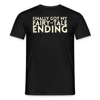 Enfin mon conte de fées-fin-mariage-design - T-shirt homme - noir - Devant - AI Model Male 178 light (178cm)
