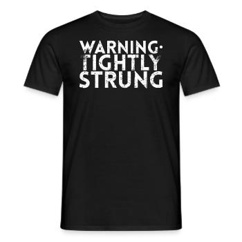 Avertissement Conception étroitement tendue pour les fans de tennis - T-shirt homme - noir - Devant - AI Model Male 178 light (178cm)