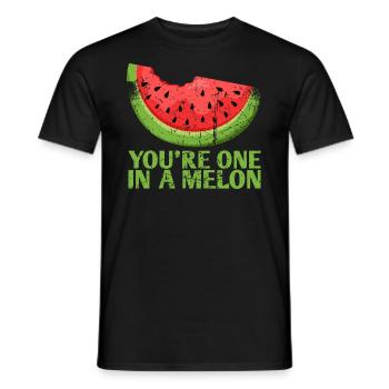 They Are One In A Melon Marriage Design For The - Men's T-Shirt - black - Front - AI Model Male 178 light (178cm)