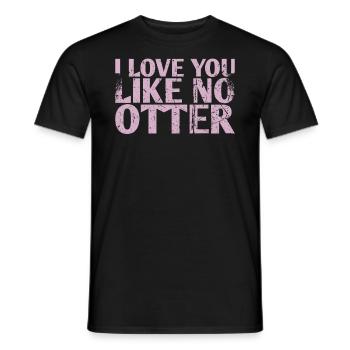 Je t’aime comme pas de conception de mariage de loutre pour le - T-shirt homme - noir - Devant - AI Model Male 178 light (178cm)