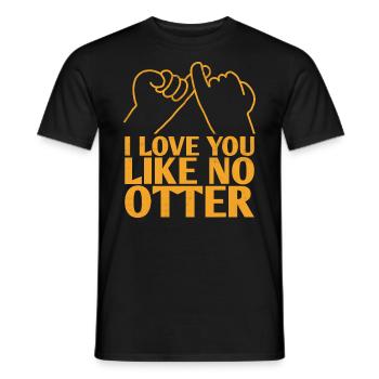 Je t’aime comme pas de conception de mariage de loutre pour le - T-shirt homme - noir - Devant - AI Model Male 178 light (178cm)