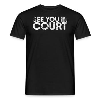 Rendez-vous au tribunal pour les joueurs de badminton - T-shirt homme - noir - Devant - AI Model Male 178 light (178cm)