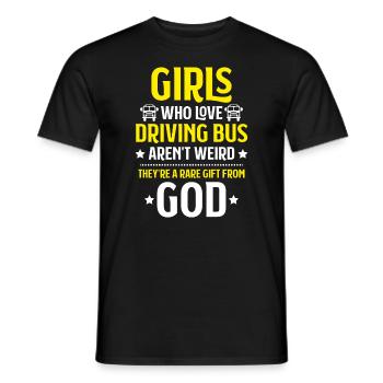 Busfahrer Bus Driver Busman Schulbusfahrer - Männer T-Shirt - Schwarz - Vorne - AI Model Male 178 light (178cm)