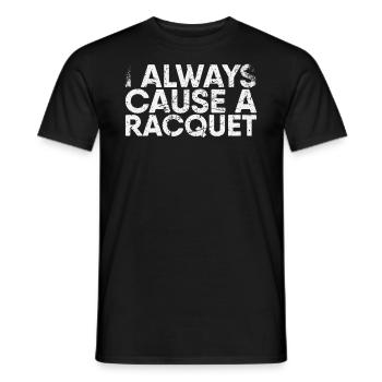 Je provoque toujours une raquette pour - T-shirt homme - noir - Devant - AI Model Male 178 light (178cm)