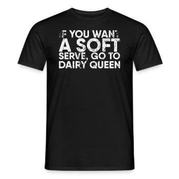 Si vous voulez un service moelleux, allez - T-shirt homme - noir - Devant - AI Model Male 178 light (178cm)