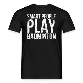 Smart people play badminton for badminton players - Men's T-Shirt - black - Front - AI Model Male 178 light (178cm)