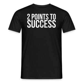 2 Punkte Zum Erfolg Für Badmintonspieler Bzw - Männer T-Shirt - Schwarz - Vorne - AI Model Male 178 light (178cm)