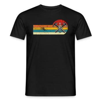 Lustiger Dachdecken Spruch - Dachdecker - Männer T-Shirt - Schwarz - Vorne - AI Model Male 178 light (178cm)