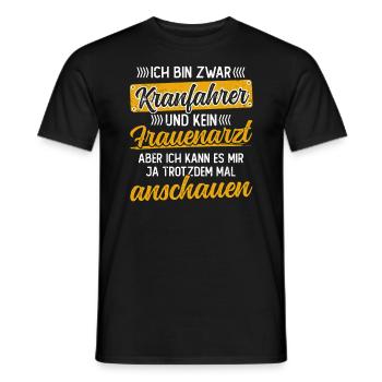 Lustiger Spruch Kranfahrer Kranführer - Männer T-Shirt - Schwarz - Vorne - AI Model Male 178 light (178cm)