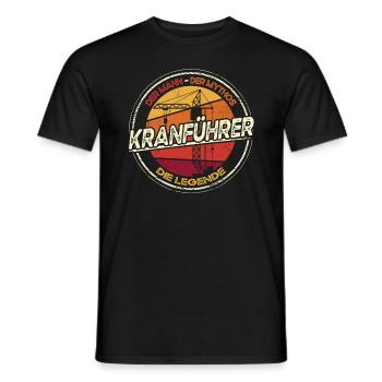 Lustiger Spruch Kranfahrer Kranführer - Männer T-Shirt - Schwarz - Vorne - AI Model Male 178 light (178cm)