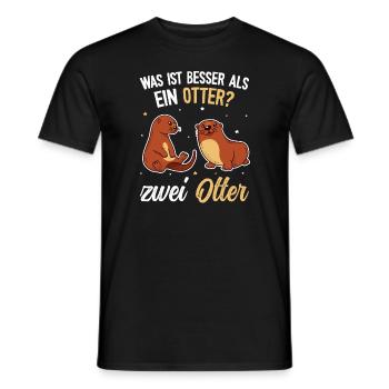 Lustiger Seeotter Spruch - Otter - Männer T-Shirt - Schwarz - Vorne - AI Model Male 178 light (178cm)