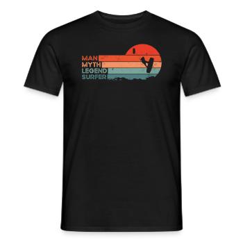 Surfer & Kitesurfer Dicton - Kitesurf & Surf - T-shirt homme - noir - Devant - AI Model Male 178 light (178cm)