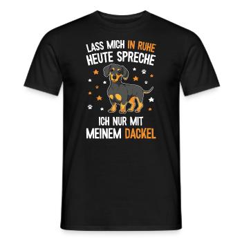 Teckel Hund Spruch - Dachshund & Dackel - Männer T-Shirt - Schwarz - Vorne - AI Model Male 178 light (178cm)