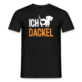 Teckel Hund Spruch - Dachshund & Dackel - Männer T-Shirt - Schwarz - Vorne - AI Model Male 178 light (178cm)