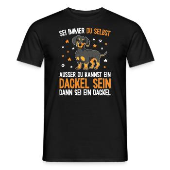 Teckel Hund Spruch - Dachshund & Dackel - Männer T-Shirt - Schwarz - Vorne - AI Model Male 178 light (178cm)
