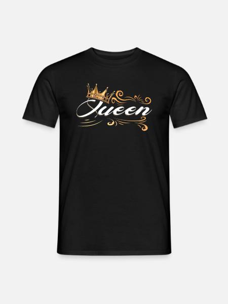 Awesome camping queen crown - Men's T-Shirt - black