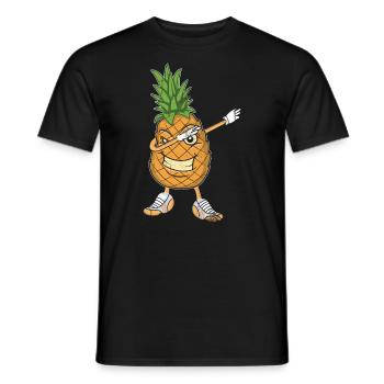 Dabbing ananas design Pour les amoureux de la plage - T-shirt homme - noir - Devant - AI Model Male 178 light (178cm)