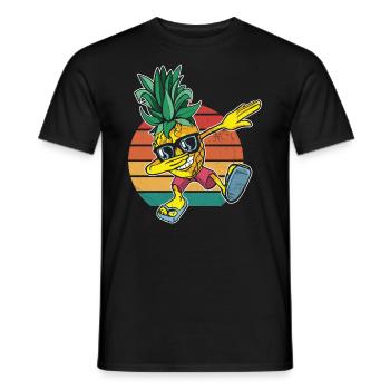 Dabbing Pineapple Sunglasses Design For The - Men's T-Shirt - black - Front - AI Model Male 178 light (178cm)