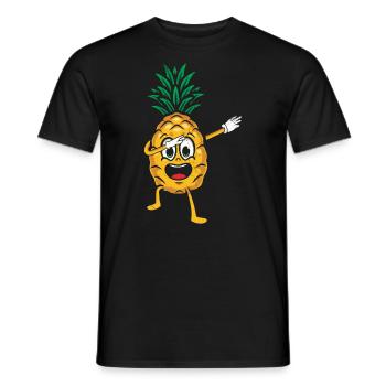 Dabbing ananas design Pour les amoureux de la plage - T-shirt homme - noir - Devant - AI Model Male 178 light (178cm)