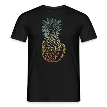 Design ananas Pour les amoureux de la plage Ananas - T-shirt homme - noir - Devant - AI Model Male 178 light (178cm)