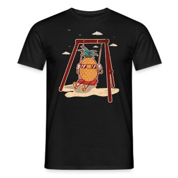 Pineapple Swing Design For Beach Lovers Pineapple - Men's T-Shirt - black - Front - AI Model Male 178 light (178cm)