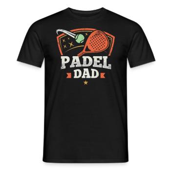Padel Papa Padel Raquette Ball Design Pour Padel - T-shirt homme - noir - Devant - AI Model Male 178 light (178cm)