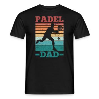 Padel Papa Padel Raquette Ball Design Pour Padel - T-shirt homme - noir - Devant - AI Model Male 178 light (178cm)
