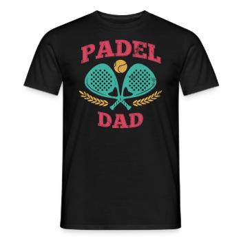 Padel Papa Padel Raquette Ball Design Pour Padel - T-shirt homme - noir - Devant - AI Model Male 178 light (178cm)