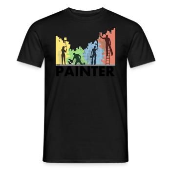 Maler-dekorateur-design Pour les peintres-artistes - T-shirt homme - noir - Devant - AI Model Male 178 light (178cm)
