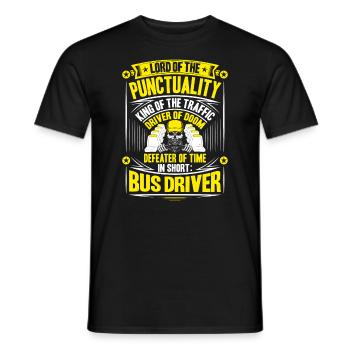 Bus Driver Bus Driver Busman School Bus Driver - Men's T-Shirt - black - Front - AI Model Male 178 light (178cm)
