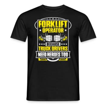 Forklift Driver Forklift Operator - Men's T-Shirt - black - Front - AI Model Male 178 light (178cm)