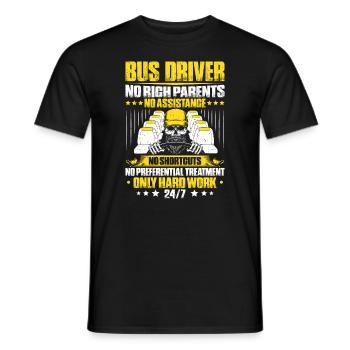 Busfahrer Bus Driver Busman Schulbusfahrer - Männer T-Shirt - Schwarz - Vorne - AI Model Male 178 light (178cm)