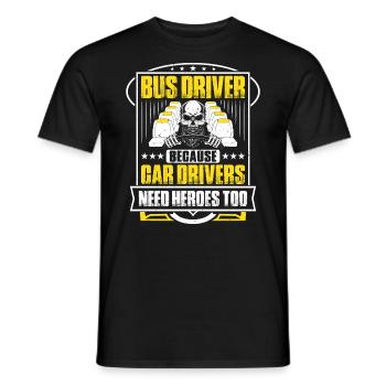 Busfahrer Bus Driver Busman Schulbusfahrer - Männer T-Shirt - Schwarz - Vorne - AI Model Male 178 light (178cm)