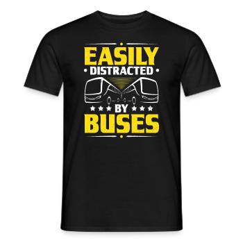 Bus Driver Bus Driver Busman School Bus Driver - Men's T-Shirt - black - Front - AI Model Male 178 light (178cm)