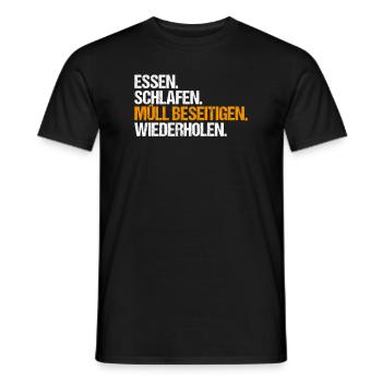 Fachkraft für Kreislauf- und Abfallwirtschaft - Männer T-Shirt - Schwarz - Vorne - AI Model Male 178 light (178cm)