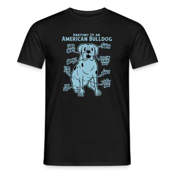 Anatomy of an American Bulldog - Männer T-Shirt - Schwarz - Vorne - AI Model Male 178 light (178cm)