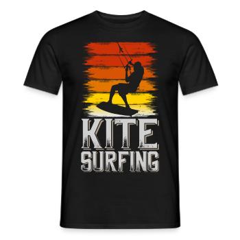 Kitesurfen Kitesurf Kitesurfer Kiten Kiteboarden - Männer T-Shirt - Schwarz - Vorne - AI Model Male 178 light (178cm)