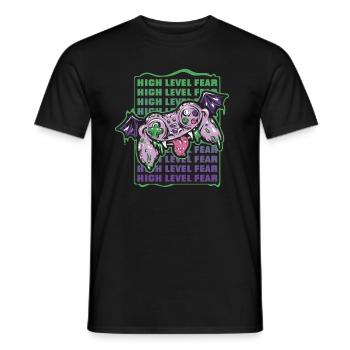 Costume de jeu d’Halloween de haute peur de haut niveau - T-shirt homme - noir - Devant - AI Model Male 178 light (178cm)