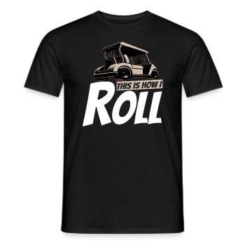 Voiturette de golf alors je roule un drôle de golfeur - T-shirt homme - noir - Devant - AI Model Male 178 light (178cm)