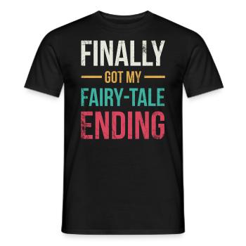 Enfin mon conte de fées-fin-mariage-design - T-shirt homme - noir - Devant - AI Model Male 178 light (178cm)