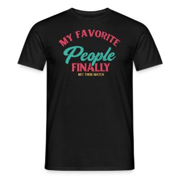 My favorite people have finally settled for the - Men's T-Shirt - black - Front - AI Model Male 178 light (178cm)