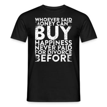Celui qui a dit que vous ne pouvez jamais faire le bonheur pour - T-shirt homme - noir - Devant - AI Model Male 178 light (178cm)