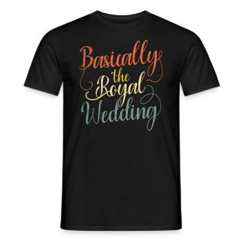 Basically the design for the royal - Men's T-Shirt - black - Front - AI Model Male 178 light (178cm)