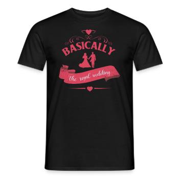 Basically the design for the royal - Men's T-Shirt - black - Front - AI Model Male 178 light (178cm)