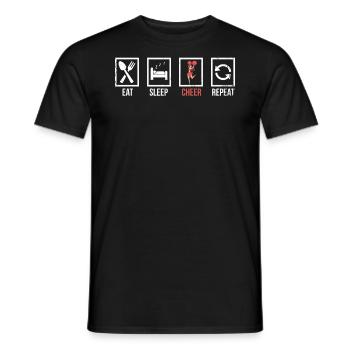 Alles Über Dieses Basisdesign Für Cheerleader - Männer T-Shirt - Schwarz - Vorne - AI Model Male 178 light (178cm)